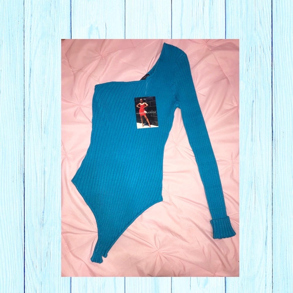 Naked Wardrobe One Shoulder bodysuit